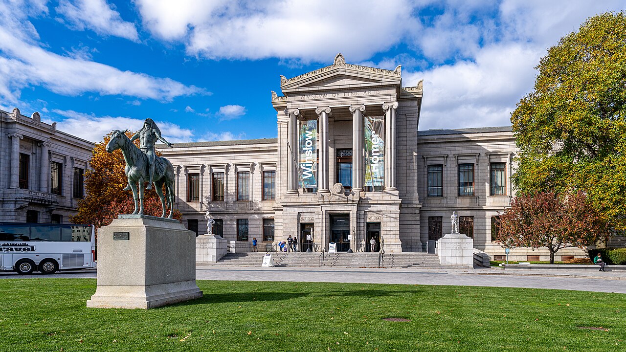 The main entrance of the Museum of Fine Arts, Boston