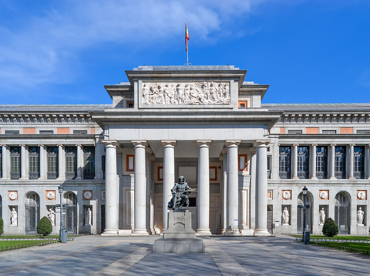 The Velázquez entrance facade of the Museo del Prado, Madrid